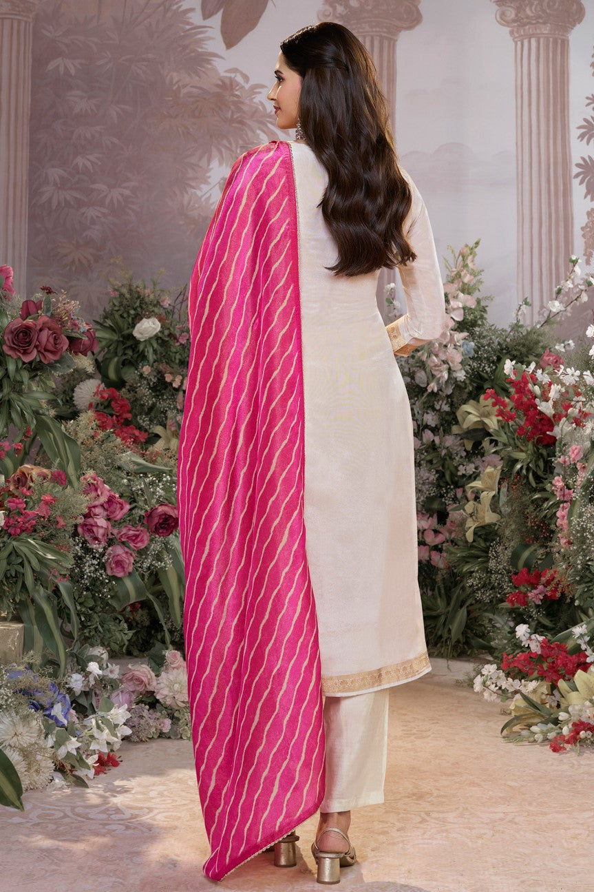 Cream Readymade Tissue Suit-SS983_3_SareeButa.com