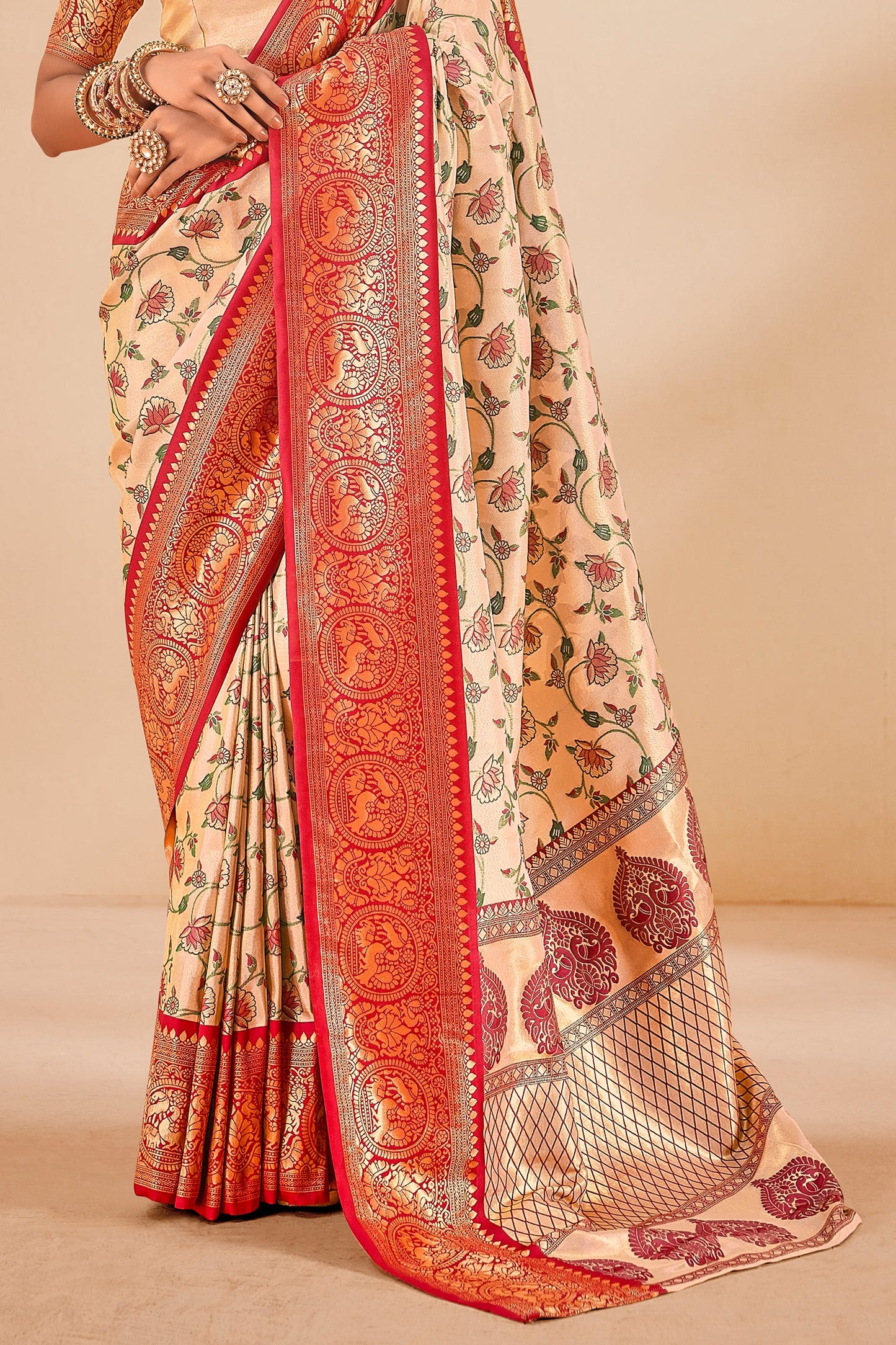 Cream Woven Dharmavaram Tissue Silk Saree-ZB133800_4_SareeButa.com