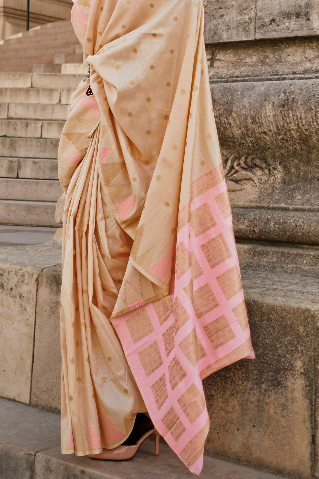 Cream Woven Khadi Silk Saree-ZB134283_4_SareeButa.com