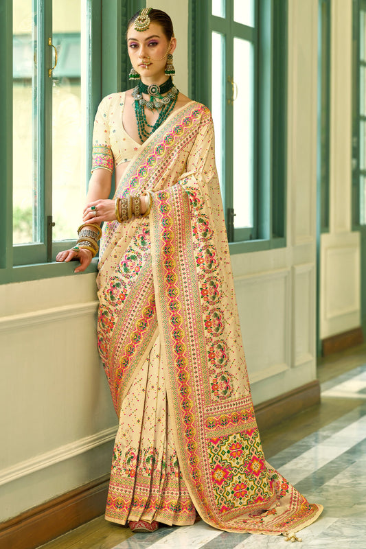 Cream Woven Silk Saree-ZB133665_1_SareeButa.com