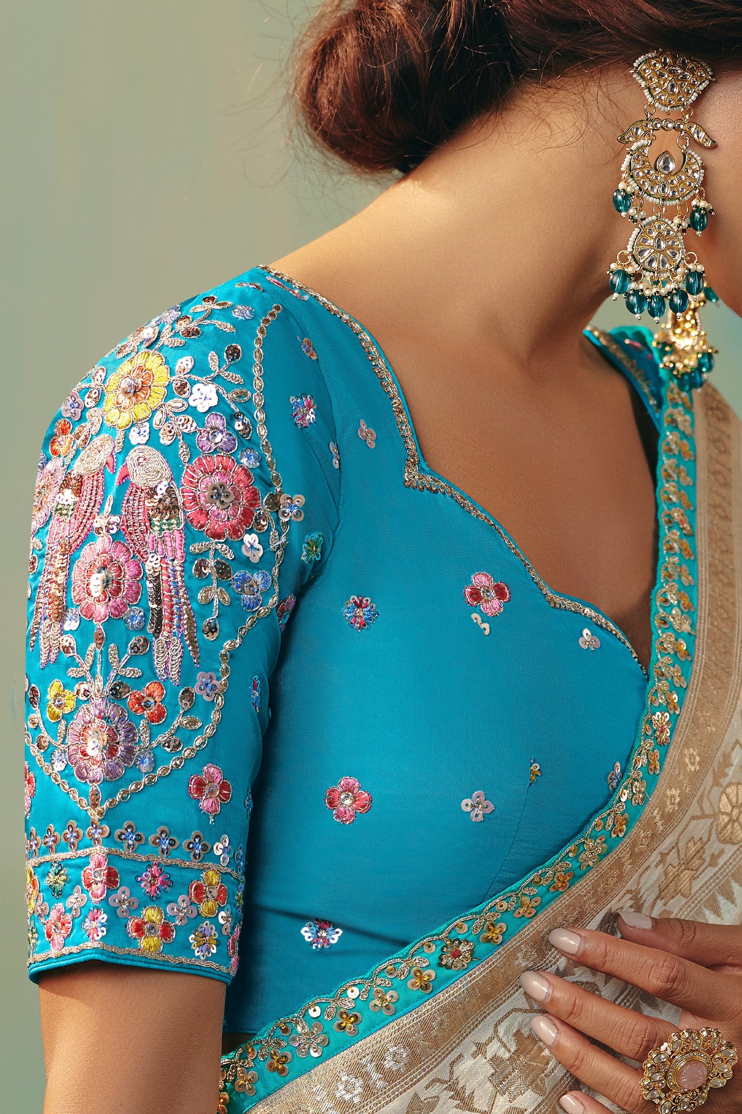 Cream Woven Viscose Silk Banarasi Saree-SAR10574_4_SareeButa.com