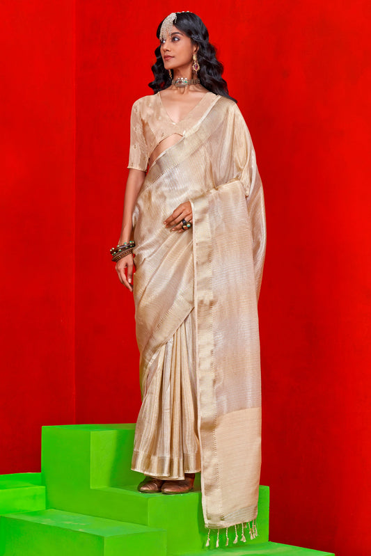 Cream Zari Work Viscose Tissue Saree-ZB133873_1_SareeButa.com