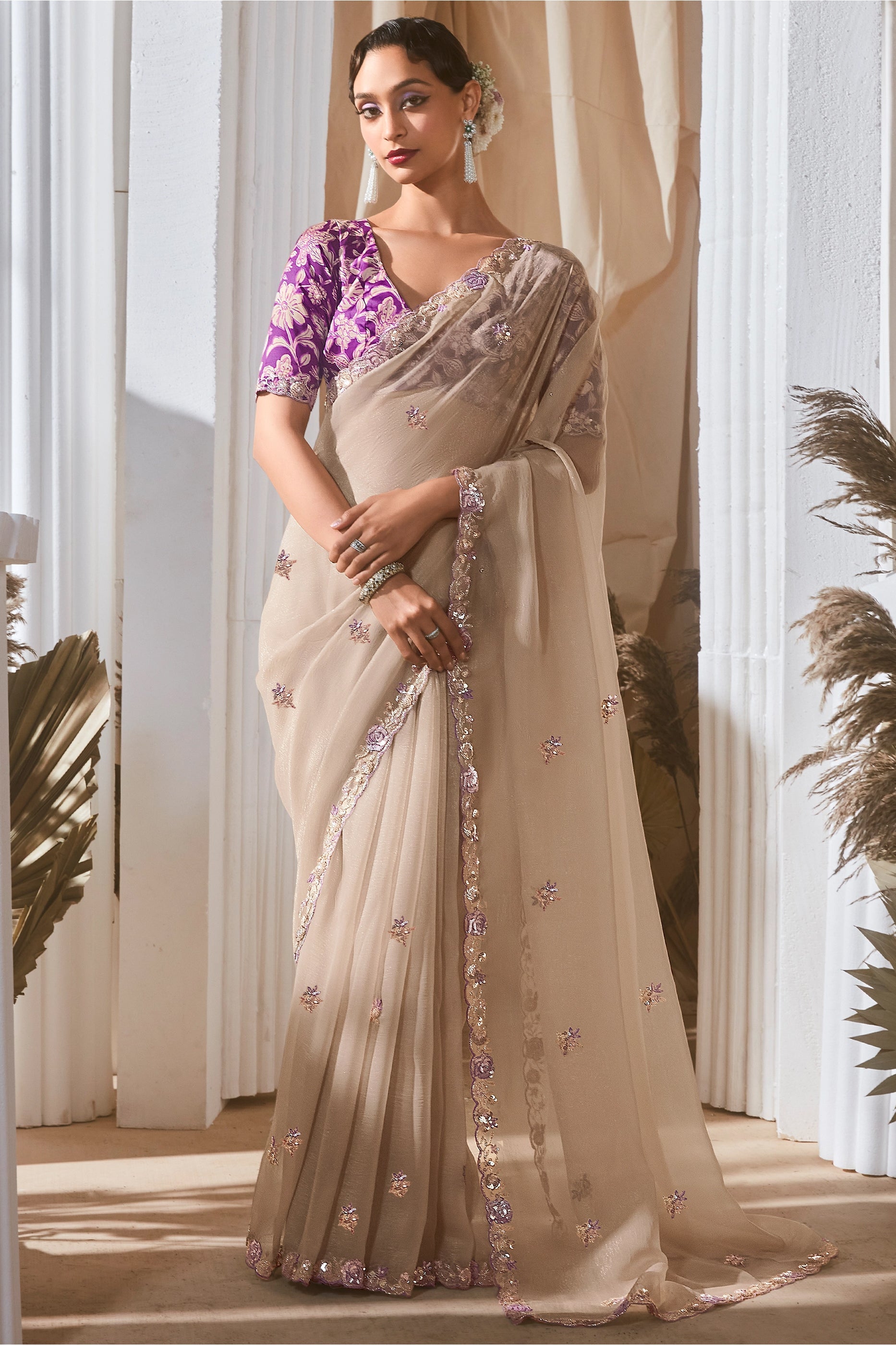 Crystal Grey Embroidered Tissue Silk Saree-SAR10223_1_SareeButa.com