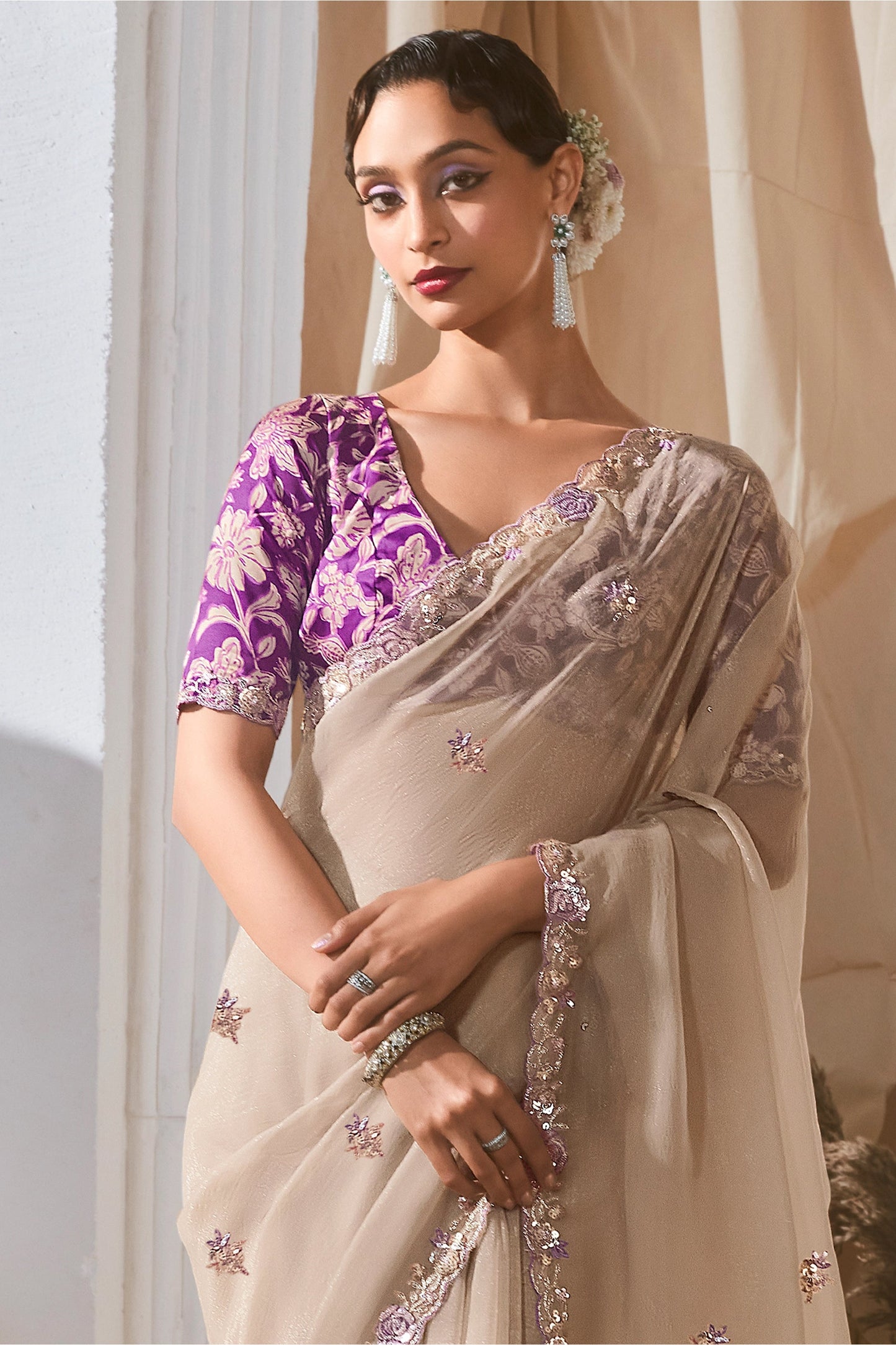 Crystal Grey Embroidered Tissue Silk Saree-SAR10223_3_SareeButa.com