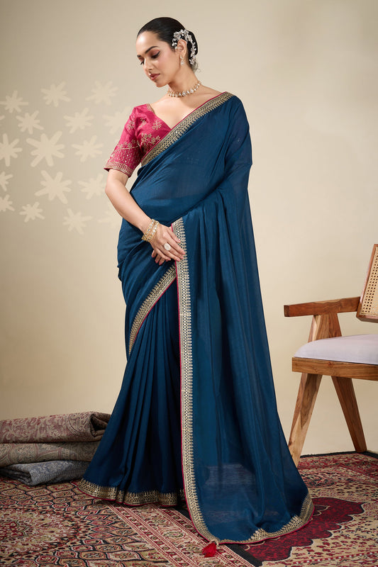 Dark Blue Embroidered Silk Saree-SAR10633_1_SareeButa.com