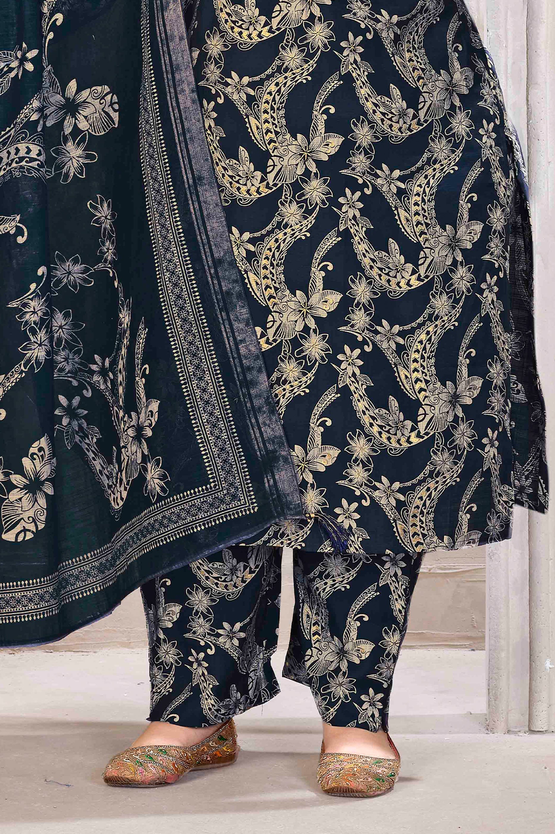 Dark Blue Readymade Viscose Suit-SAR11765_5_SareeButa.com