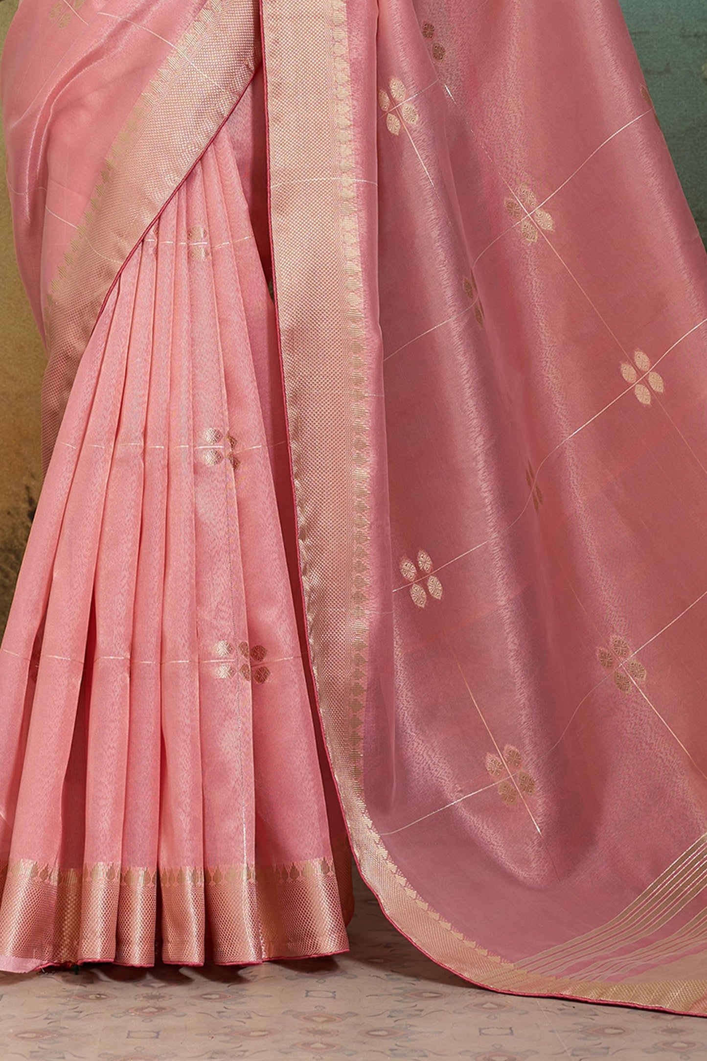 Dust Pink Tissue Linen Saree-SAR12544_5_SareeButa.com