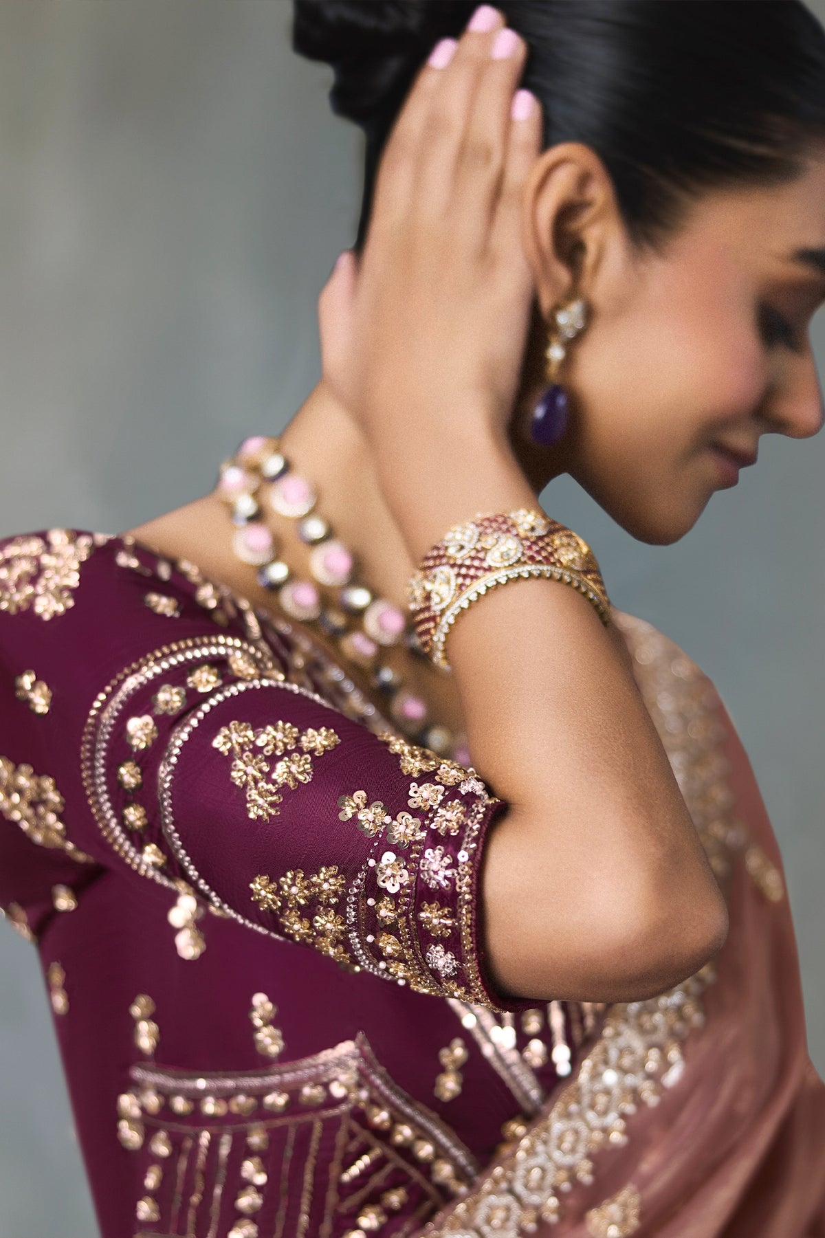 Dusty Rose Embroidered Silk Saree-SAR13401_2_SareeButa.com