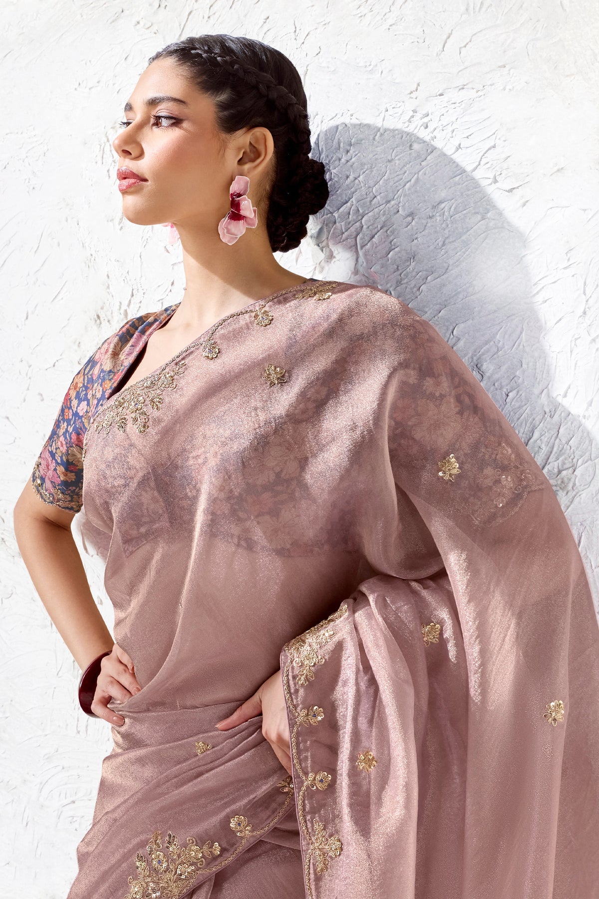 Dusty Rose Embroidered Tissue Silk Saree-SAR13158_2_SareeButa.com
