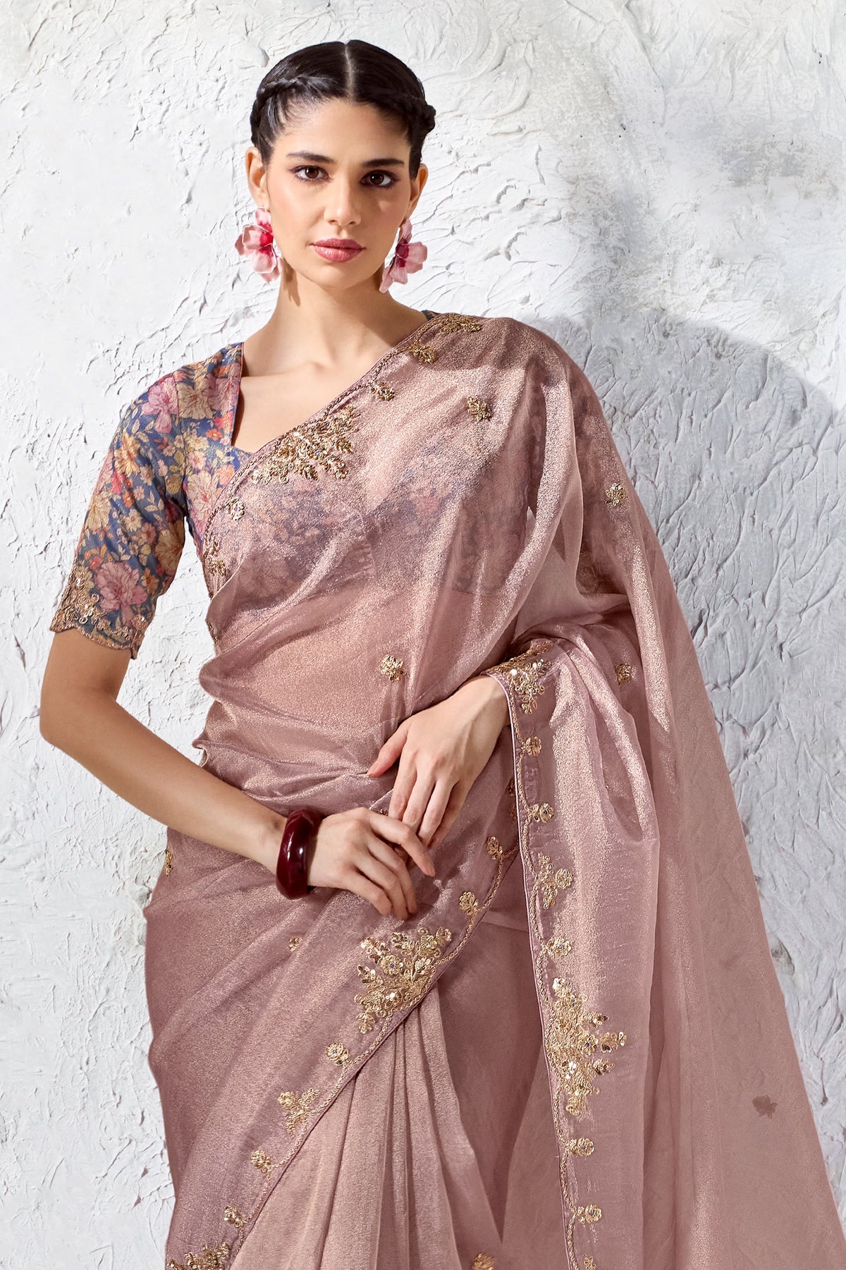 Dusty Rose Embroidered Tissue Silk Saree-SAR13158_3_SareeButa.com