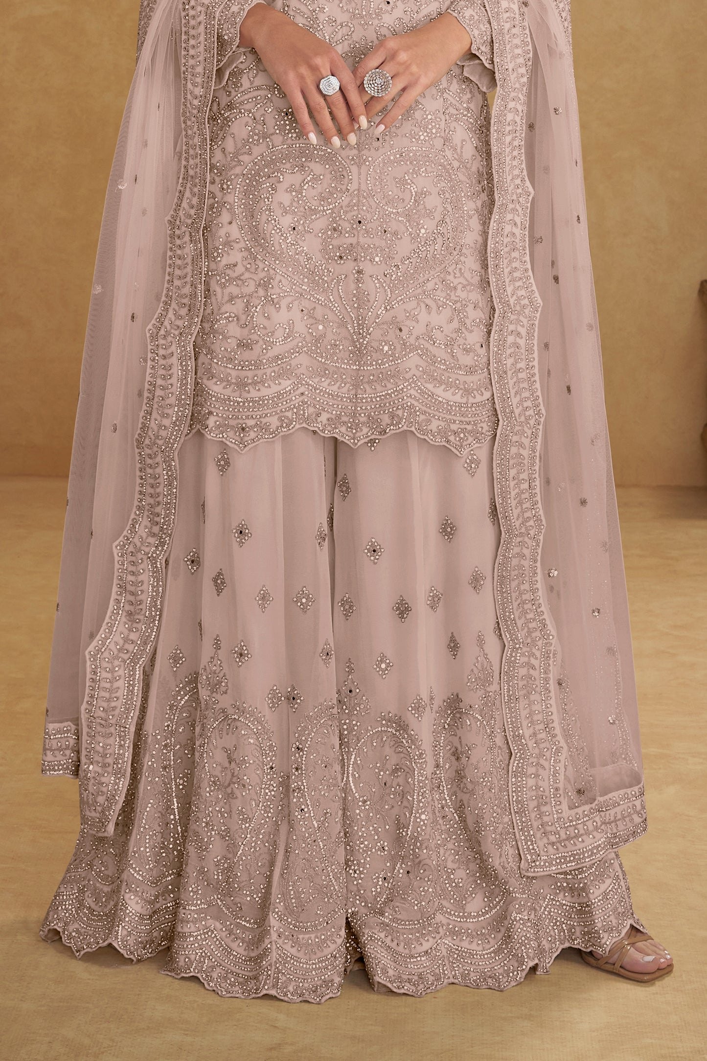Dusty Rose Readymade Embroidered Net Suit-SAR13210_4_SareeButa.com