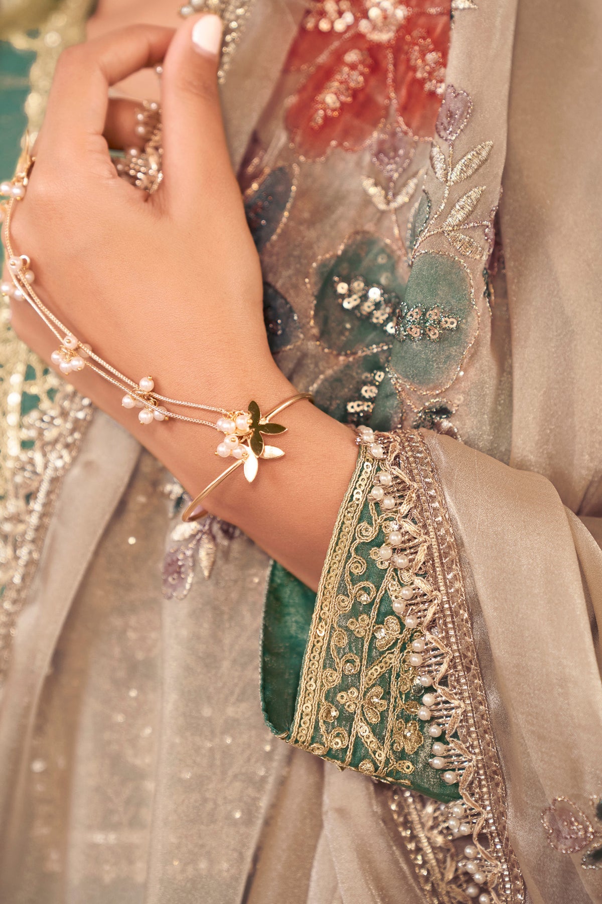 Emerald Green Fendy Silk Embroidered Palazzo Suit-SAR13547_3_SareeButa.com