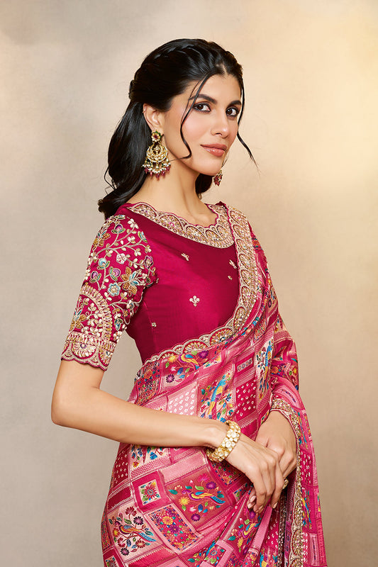 Gajri Pink Embroidered Gajji Silk Saree-SAR10867_2_SareeButa.com