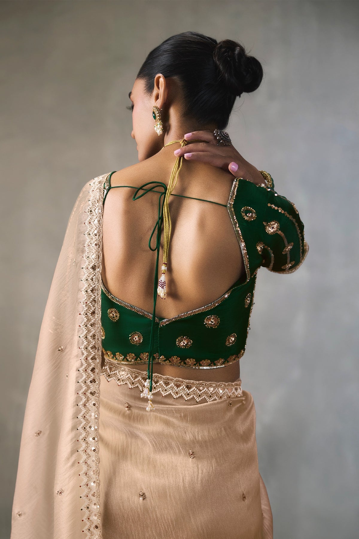 Gold Cream Embroidered Silk Saree-SAR13409_4_SareeButa.com