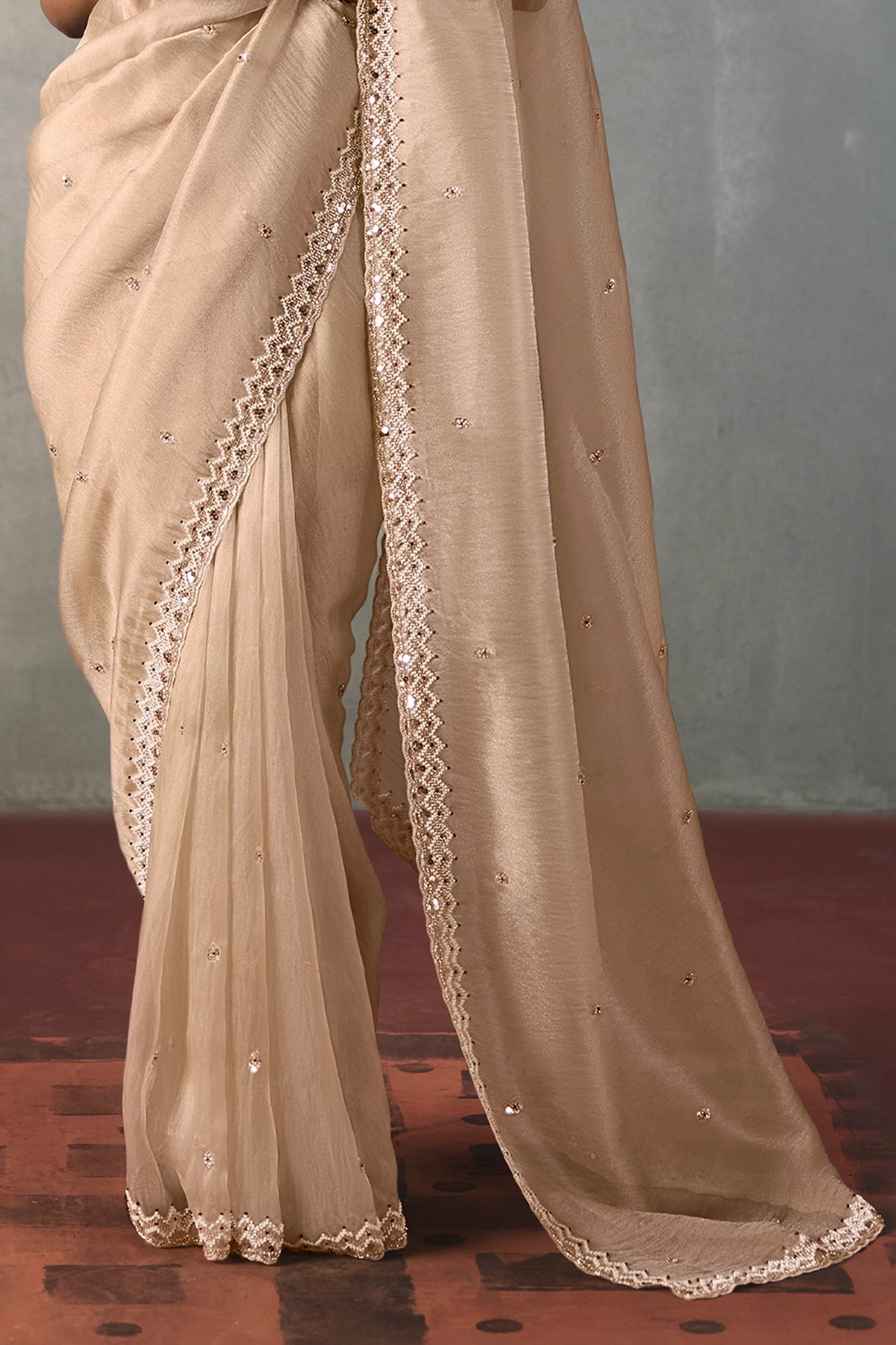 Gold Cream Embroidered Silk Saree-SAR13409_6_SareeButa.com