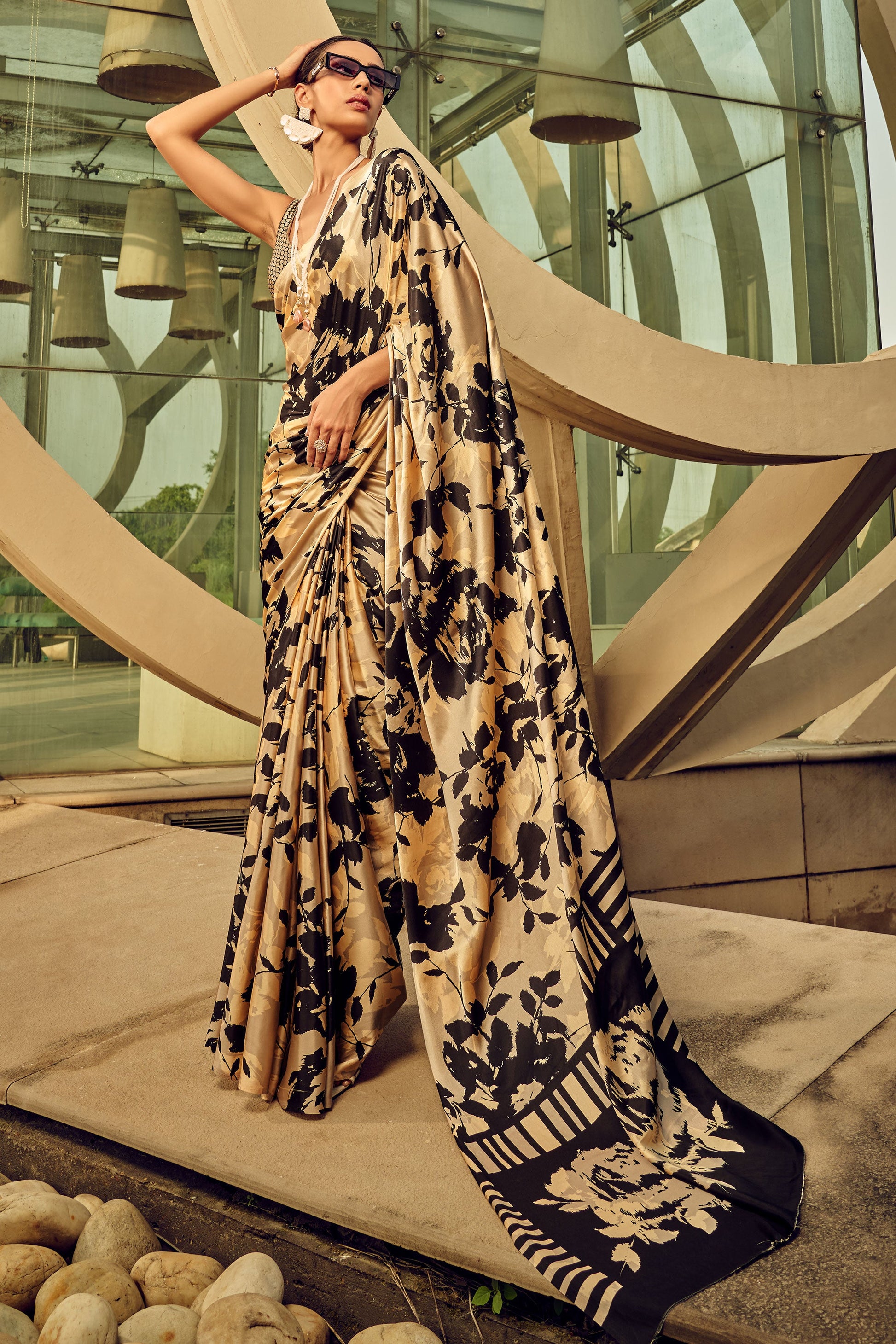 golden-printed-satin-crepe-saree-zb130580_1_SareeButa.com