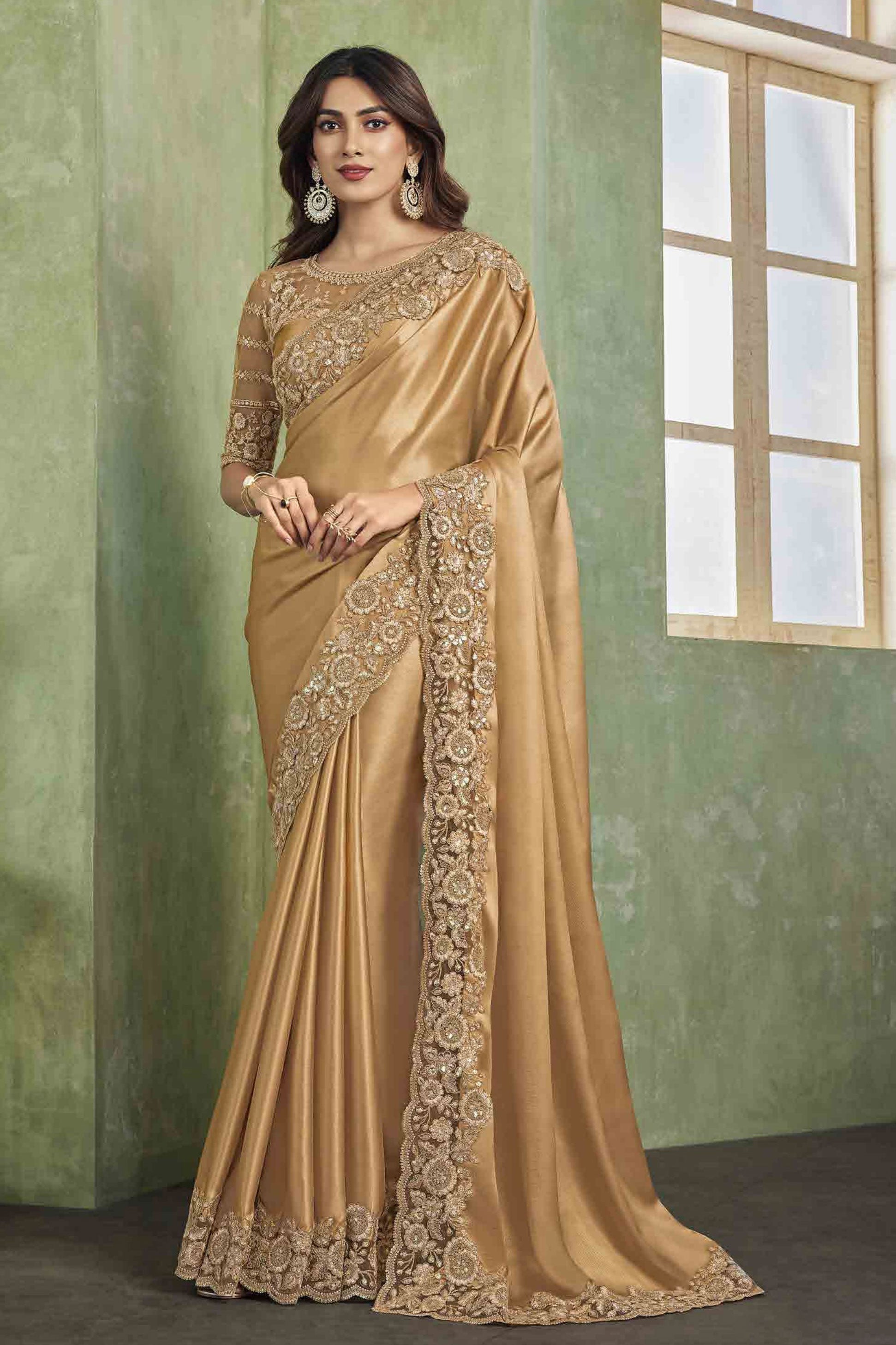 golden-satin-saree-zb131019_1_SareeButa.com