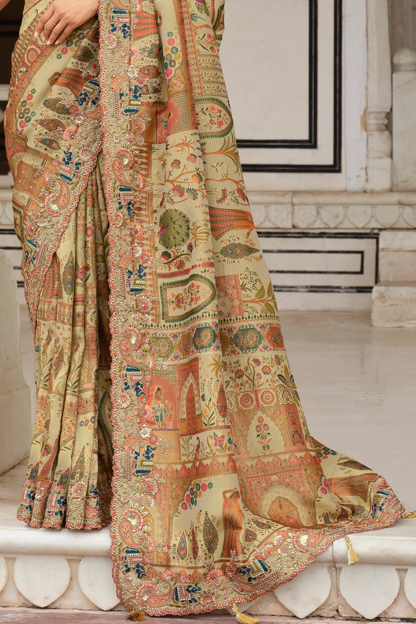 Golden Beige Embroidered Silk Saree-SAR11384_4_SareeButa.com