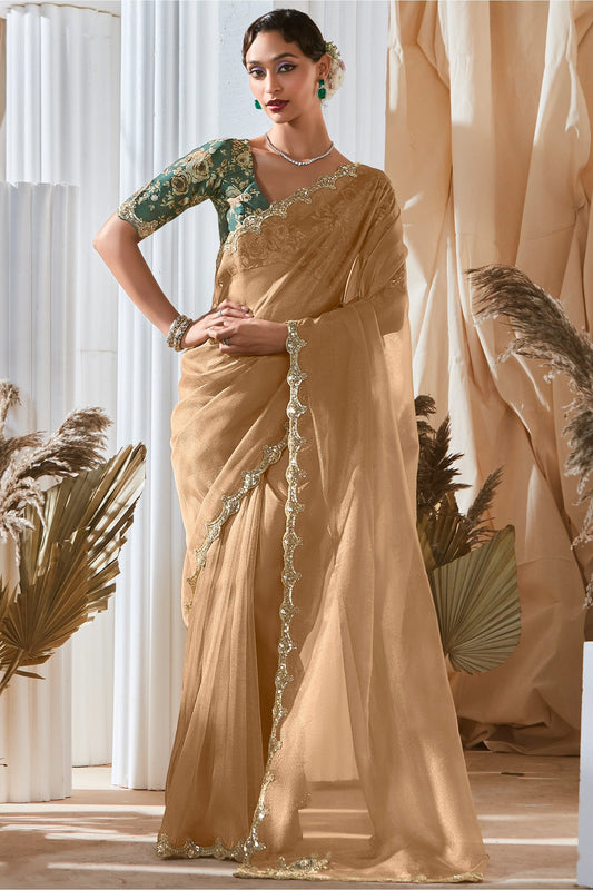 Golden Beige Embroidered Tissue Silk Saree-SAR10234_1_SareeButa.com