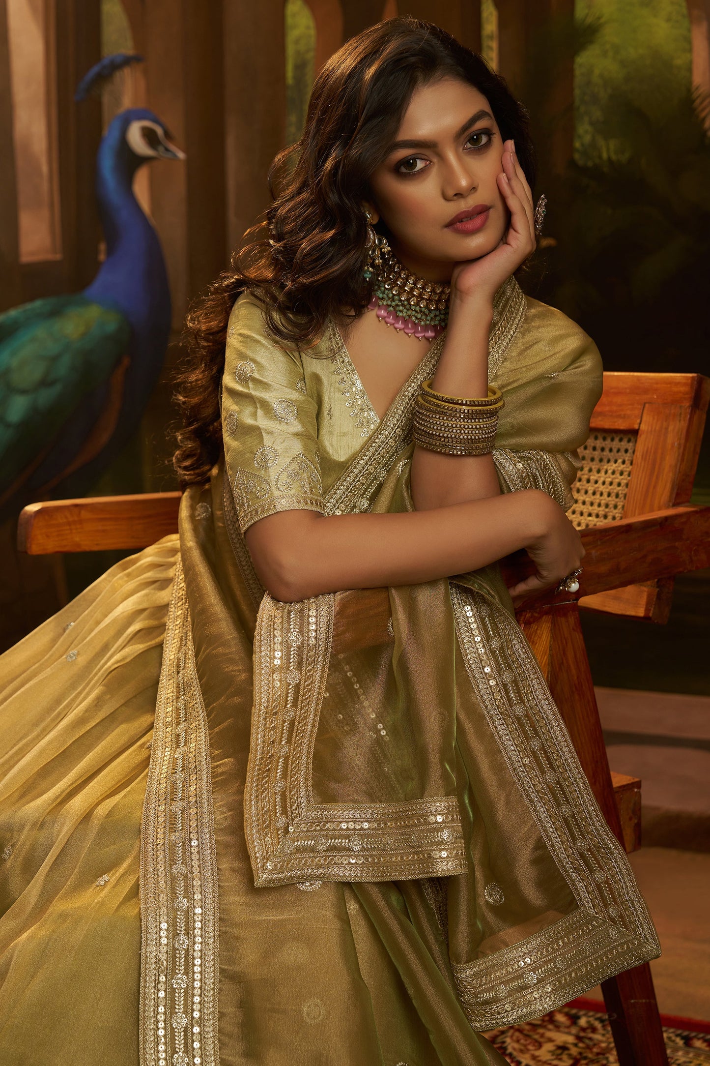 Golden Beige Semi-Stitched Embroidered Crepe Lehenga-SAR11499_2_SareeButa.com