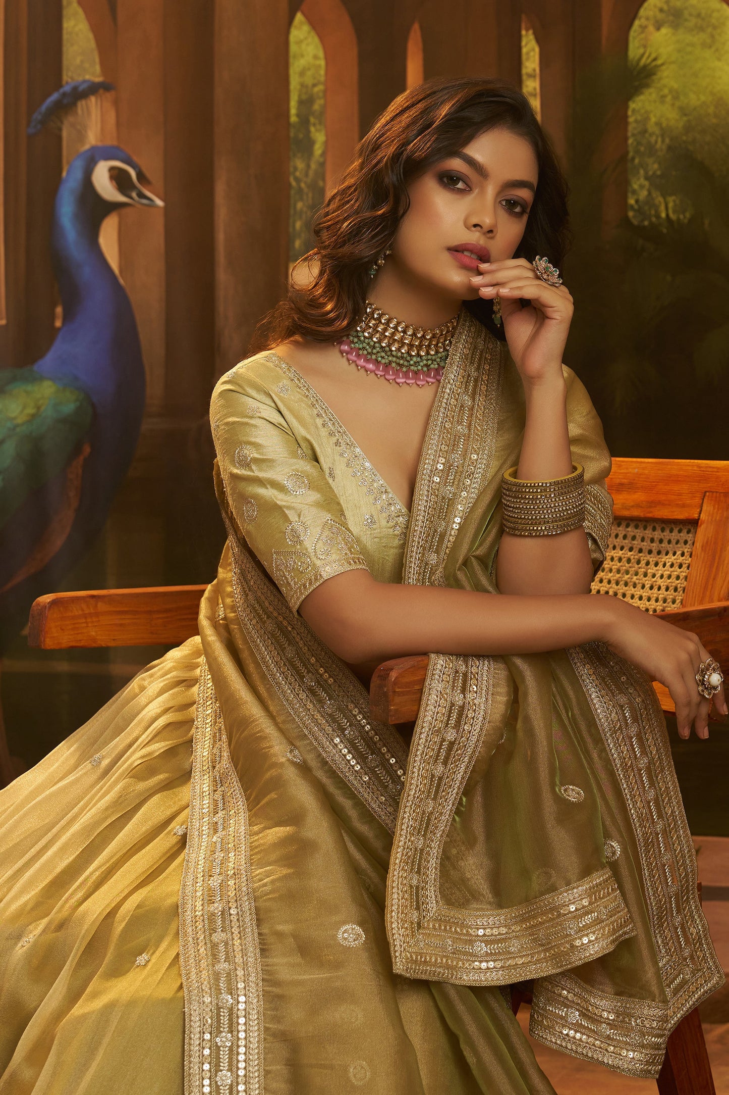 Golden Beige Semi-Stitched Embroidered Crepe Lehenga-SAR11499_4_SareeButa.com