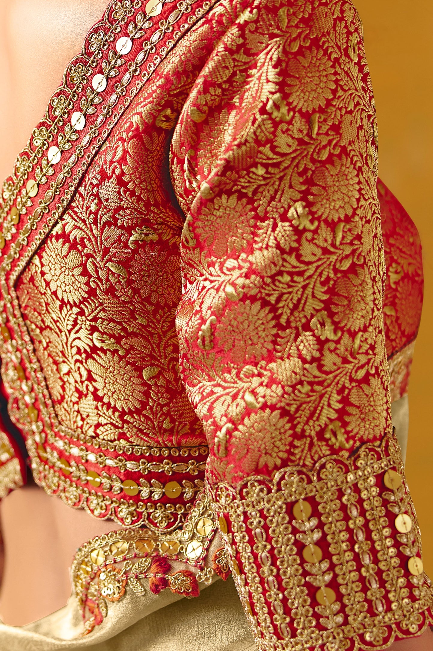 Golden Embroidered Jacquard Silk Saree-SAR12087_3_SareeButa.com