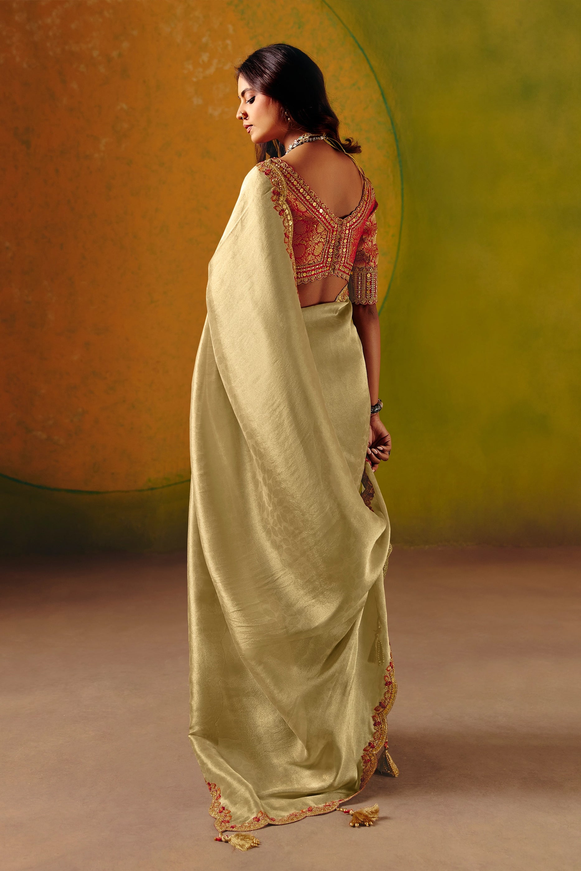 Golden Embroidered Jacquard Silk Saree-SAR12087_4_SareeButa.com