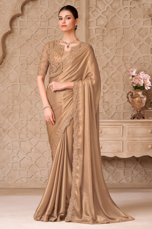Golden Embroidered Satin Georgette Saree-SAR10588_1_SareeButa.com