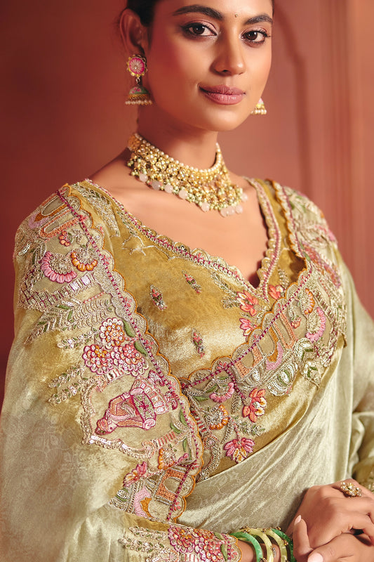Golden Green Heavy Work Embroidered Silk Saree-SAR12080_2_SareeButa.com