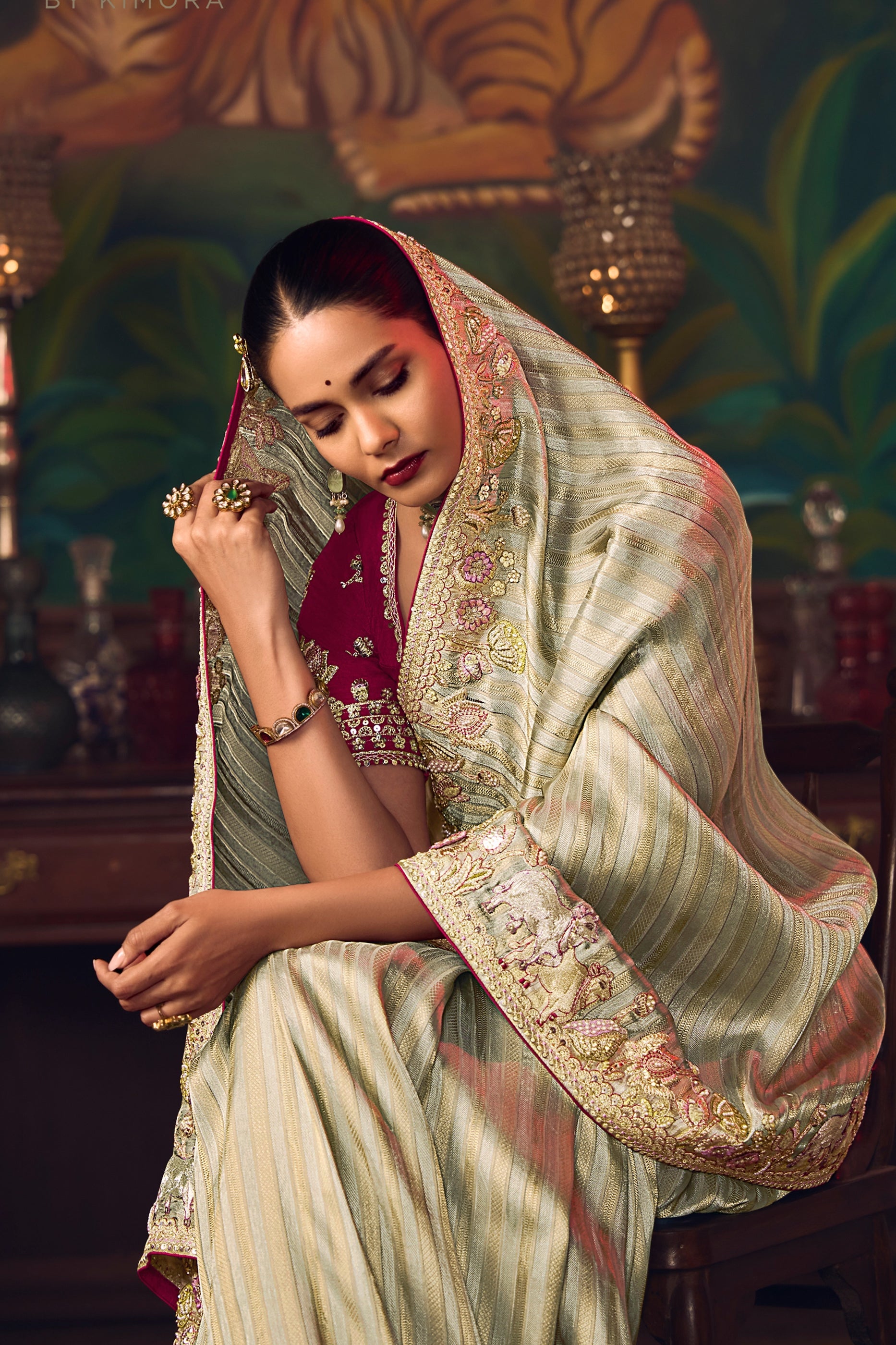 Golden Green Heavy Work Silk Saree-SAR10991_2_SareeButa.com