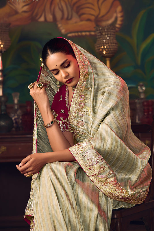 Golden Green Heavy Work Silk Saree-SAR10991_2_SareeButa.com