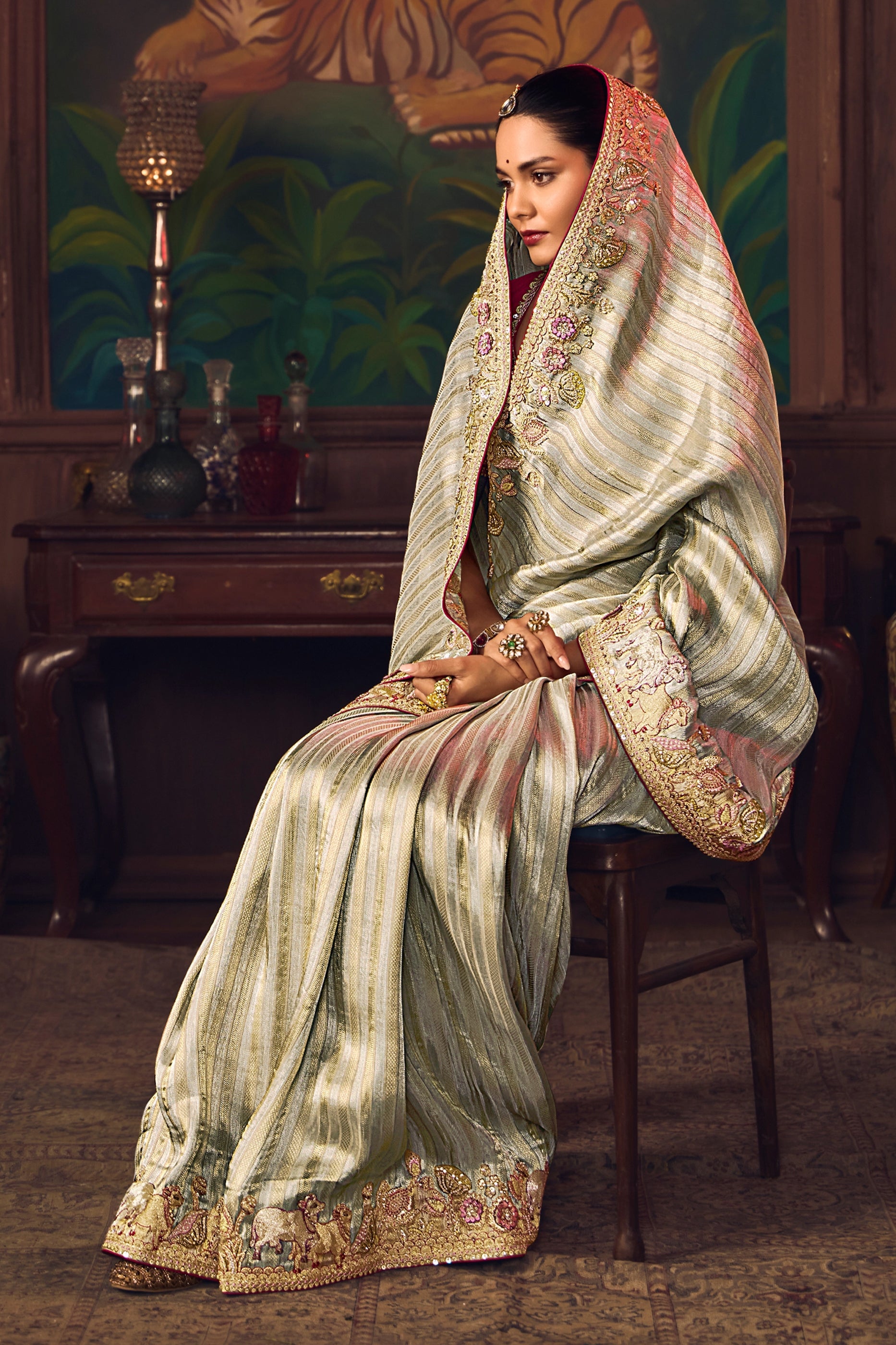 Golden Green Heavy Work Silk Saree-SAR10991_5_SareeButa.com
