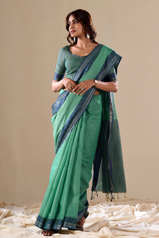 green-cotton-saree-zb131062_1_SareeButa.com