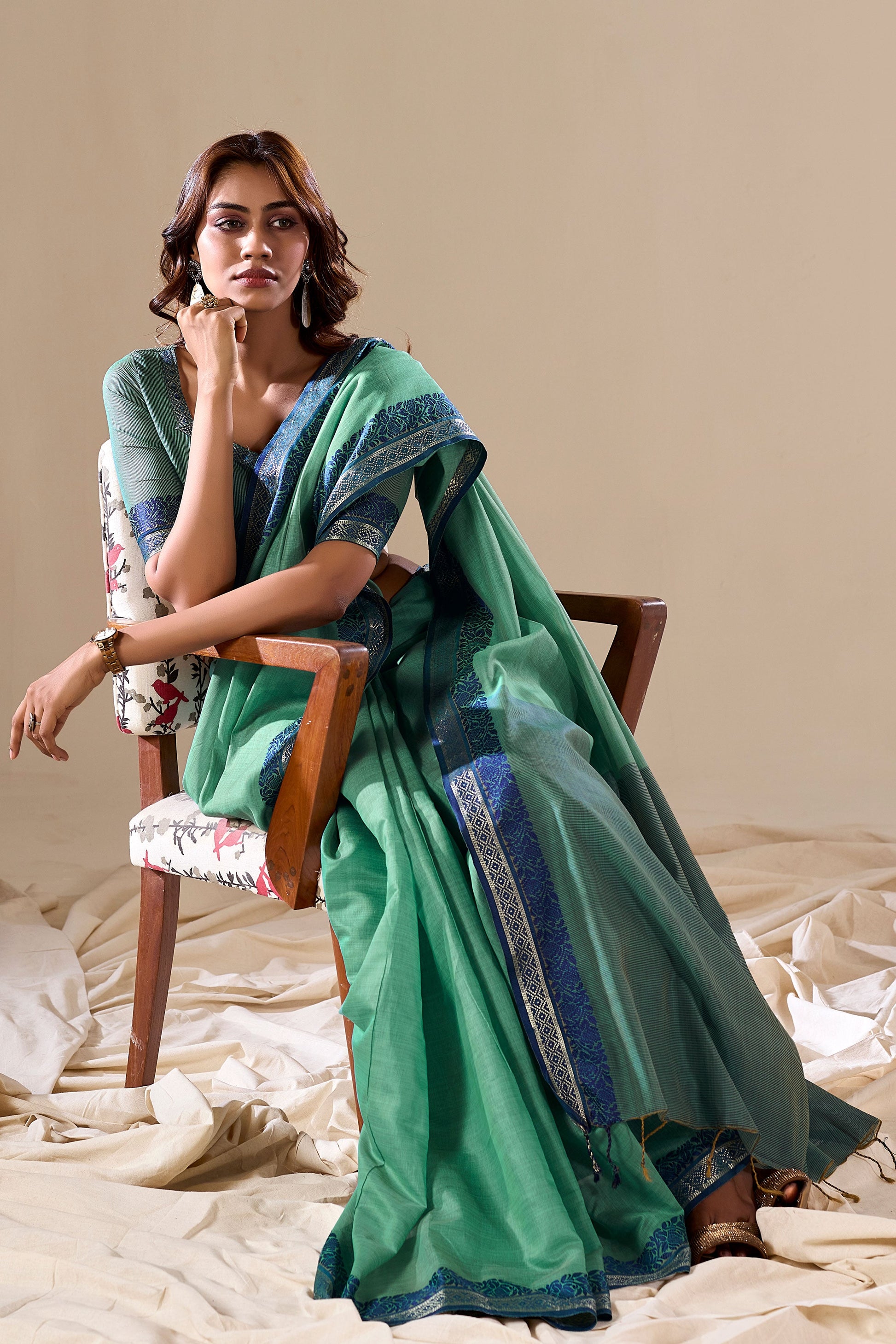 green-cotton-saree-zb131062_3_SareeButa.com