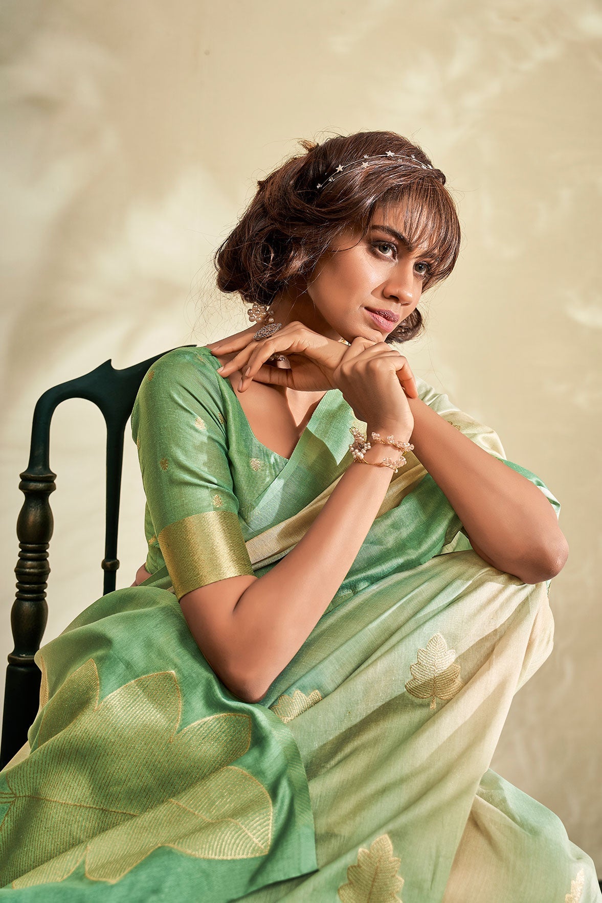 Green Cotton Silk Saree-ZB130658_3