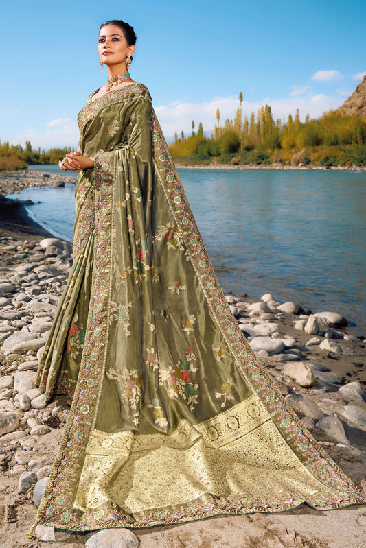 green-embroidered-banarasi-saree-zb130736_1_SareeButa.com