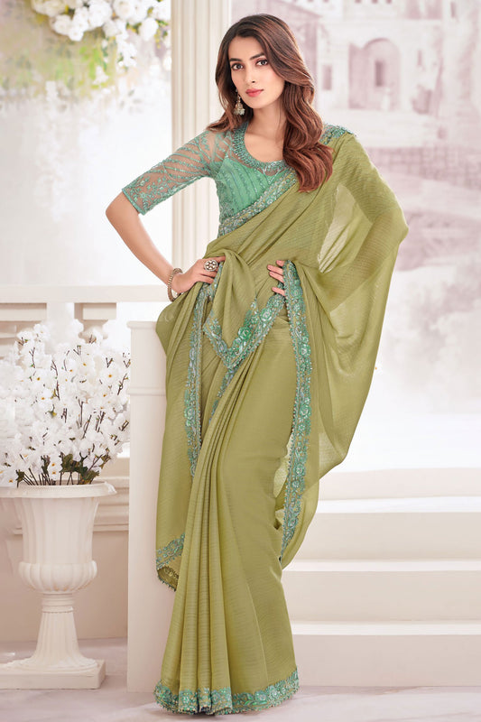 green-embroidered-georgette-saree-zb132536_1_SareeButa.com