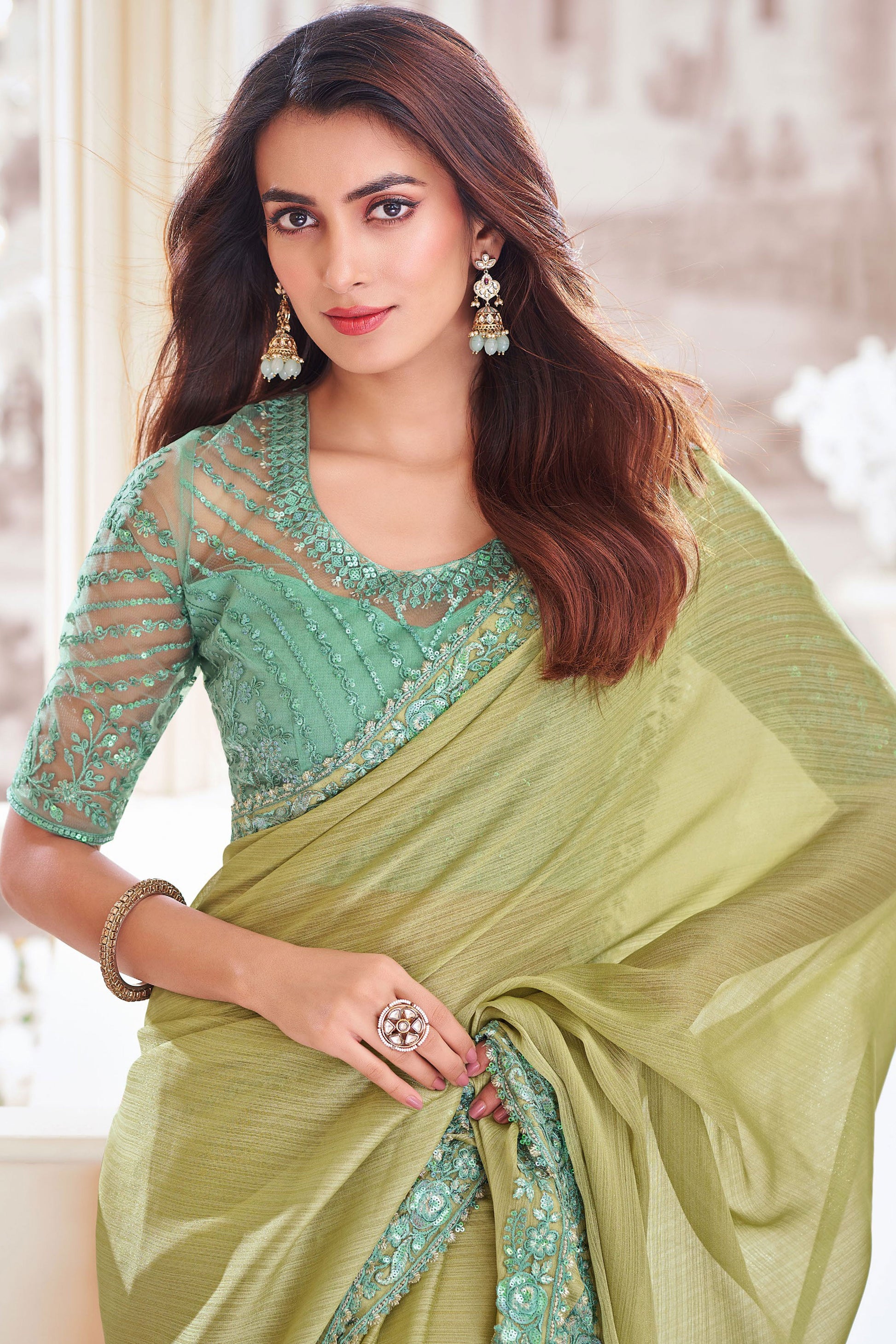 green-embroidered-georgette-saree-zb132536_2_SareeButa.com