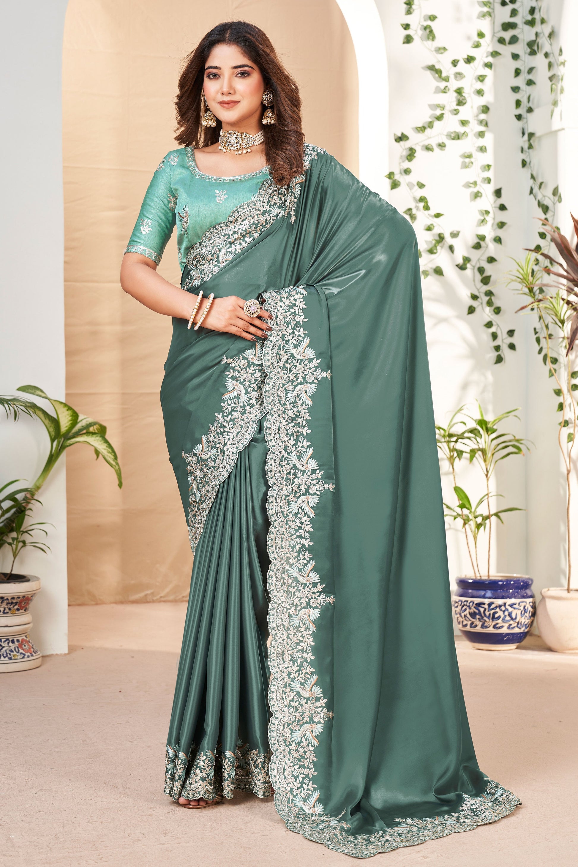 green-embroidered-georgette-silk-saree-zb132115_1_SareeButa.com