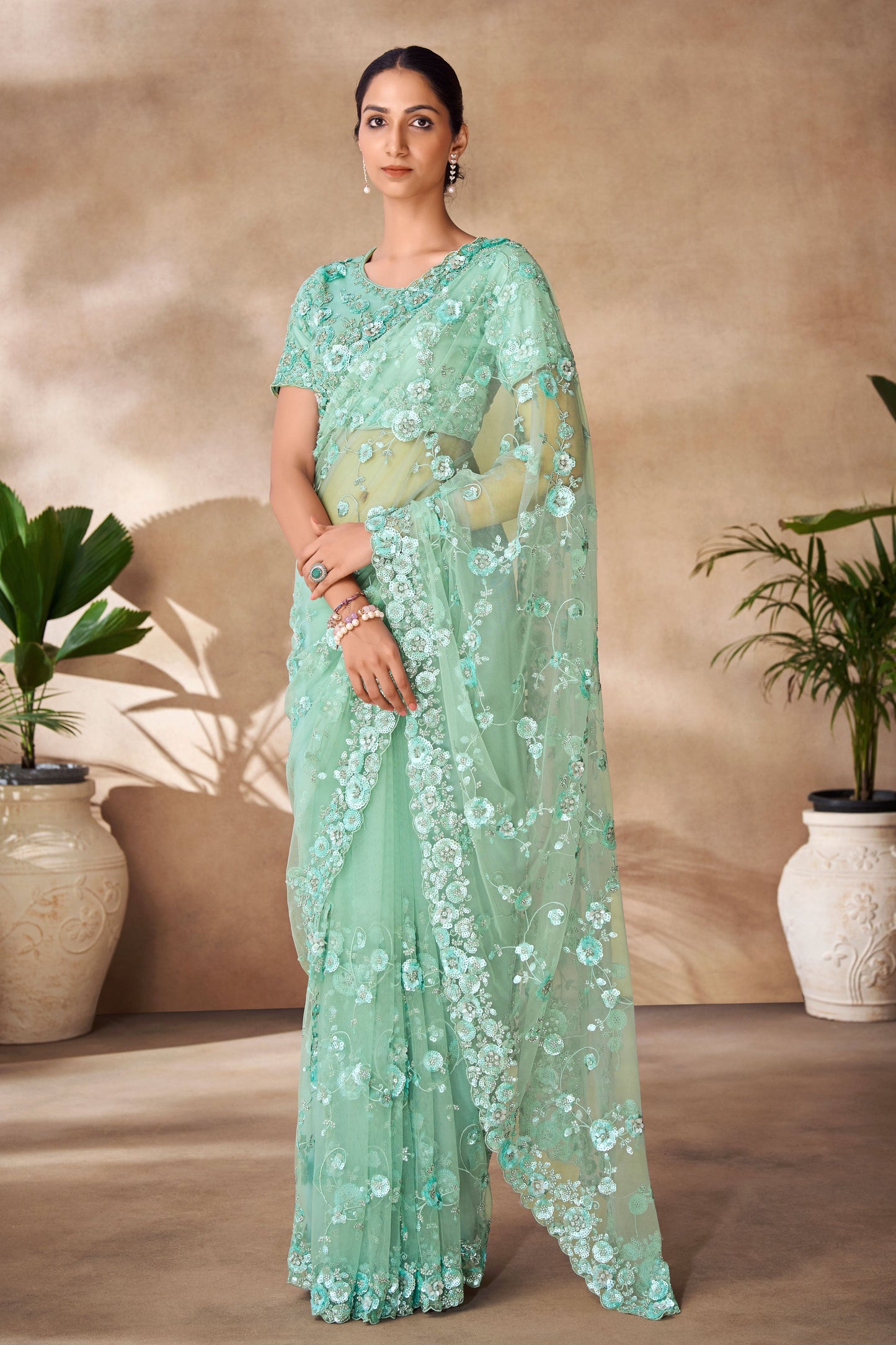 green-embroidered-net-saree-zb131839_1_SareeButa.com