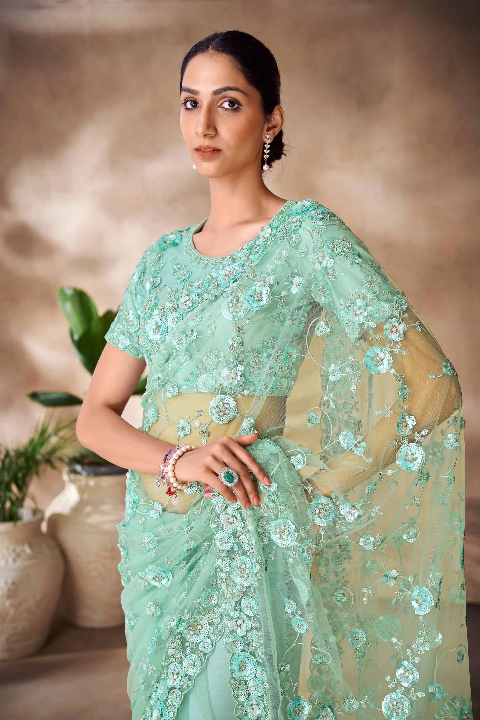 green-embroidered-net-saree-zb131839_2_SareeButa.com