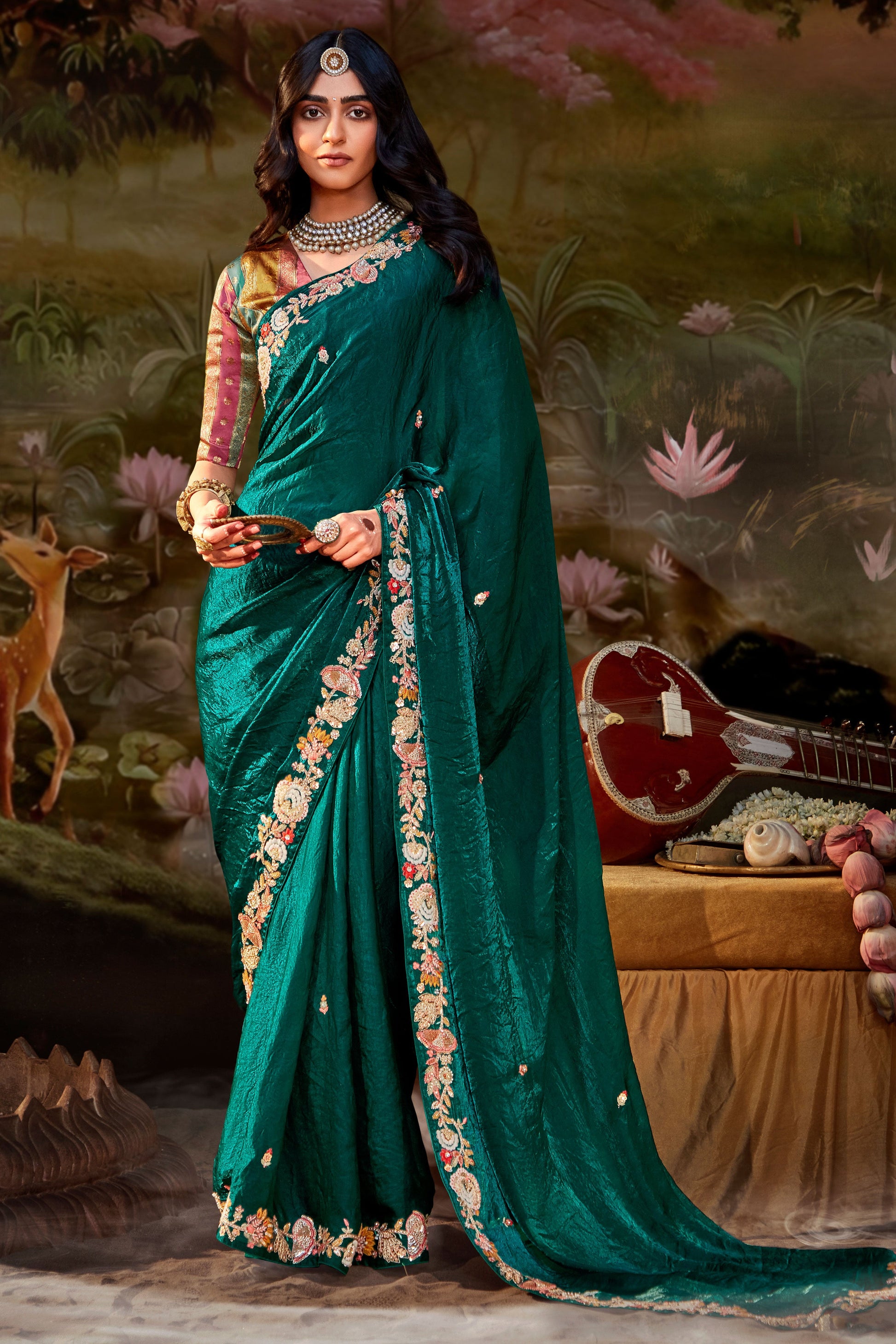 green-embroidered-organza-saree-zb132801_1_SareeButa.com