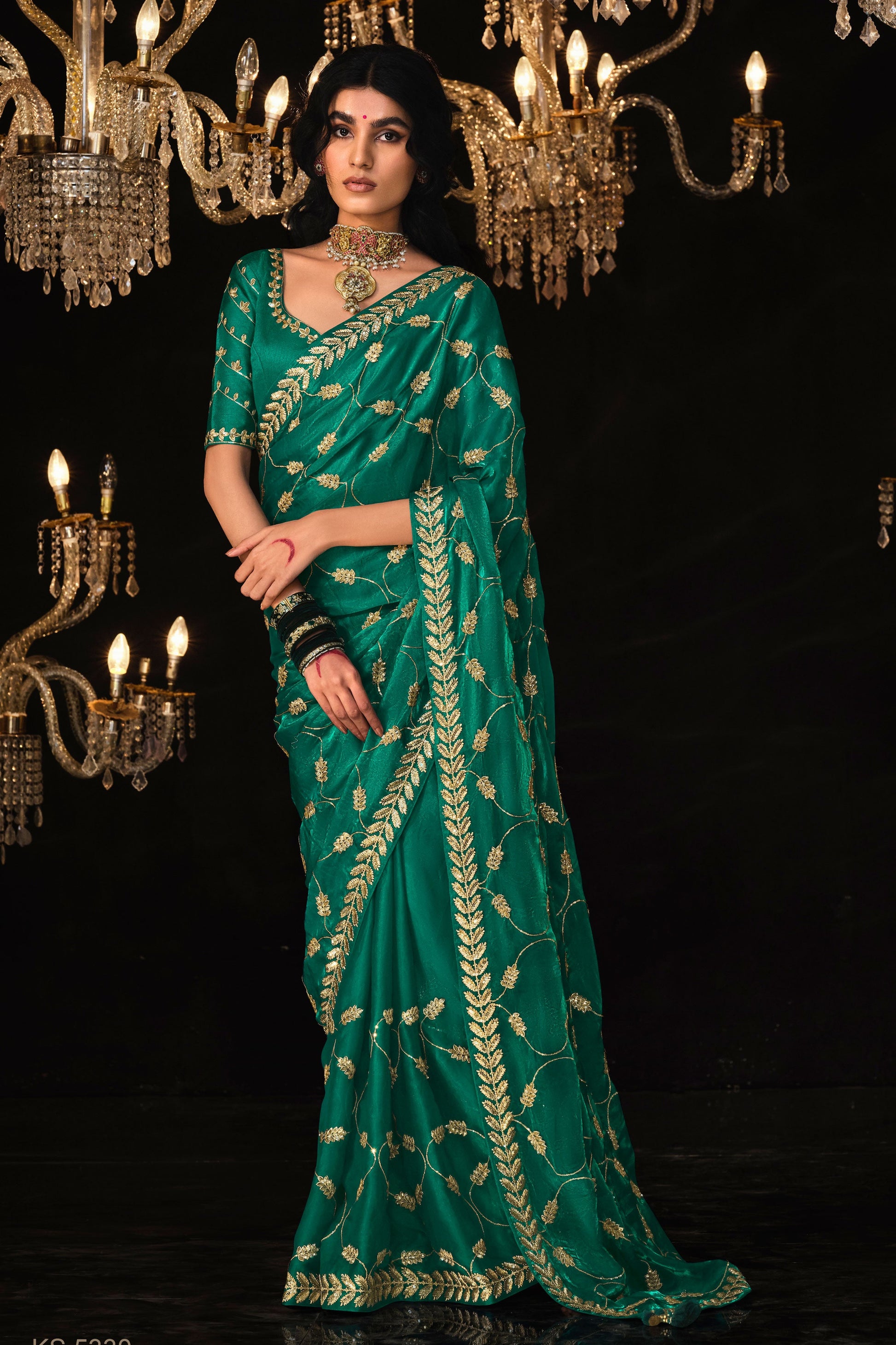 blue-green-embroidered-organza-silk-saree-zb130864_1_SareeButa.com