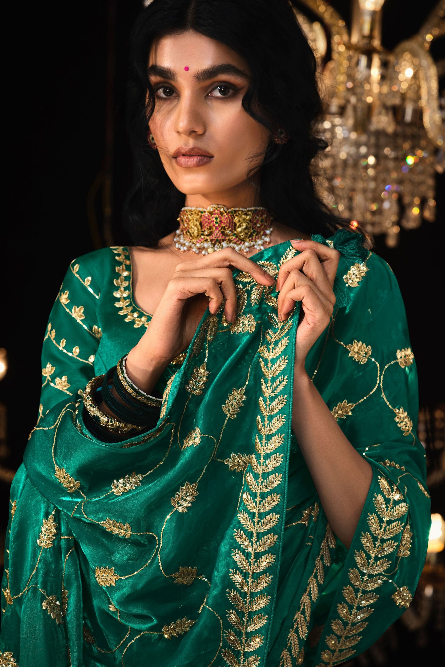 blue-green-embroidered-organza-silk-saree-zb130864_4_SareeButa.com