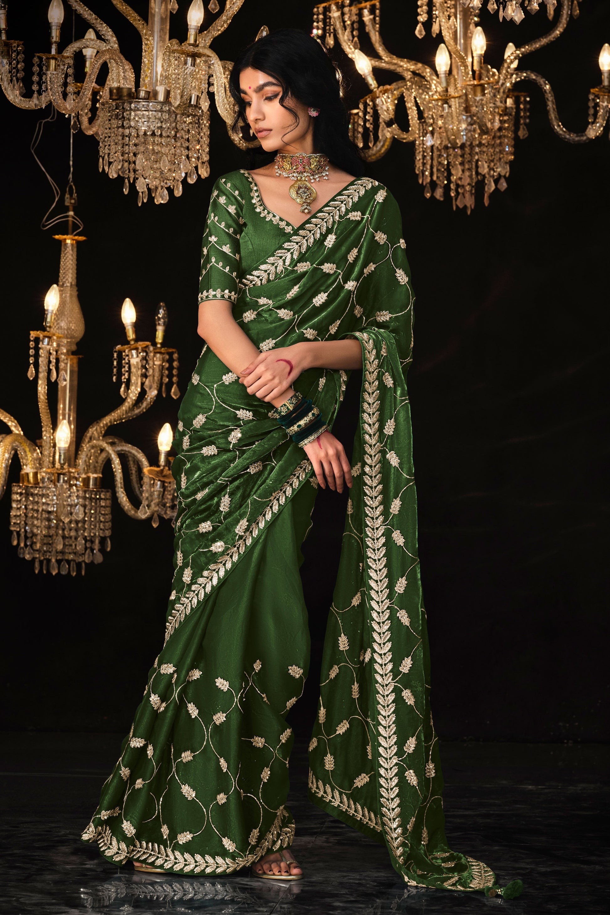 green-embroidered-organza-silk-saree-zb131414_1_SareeButa.com