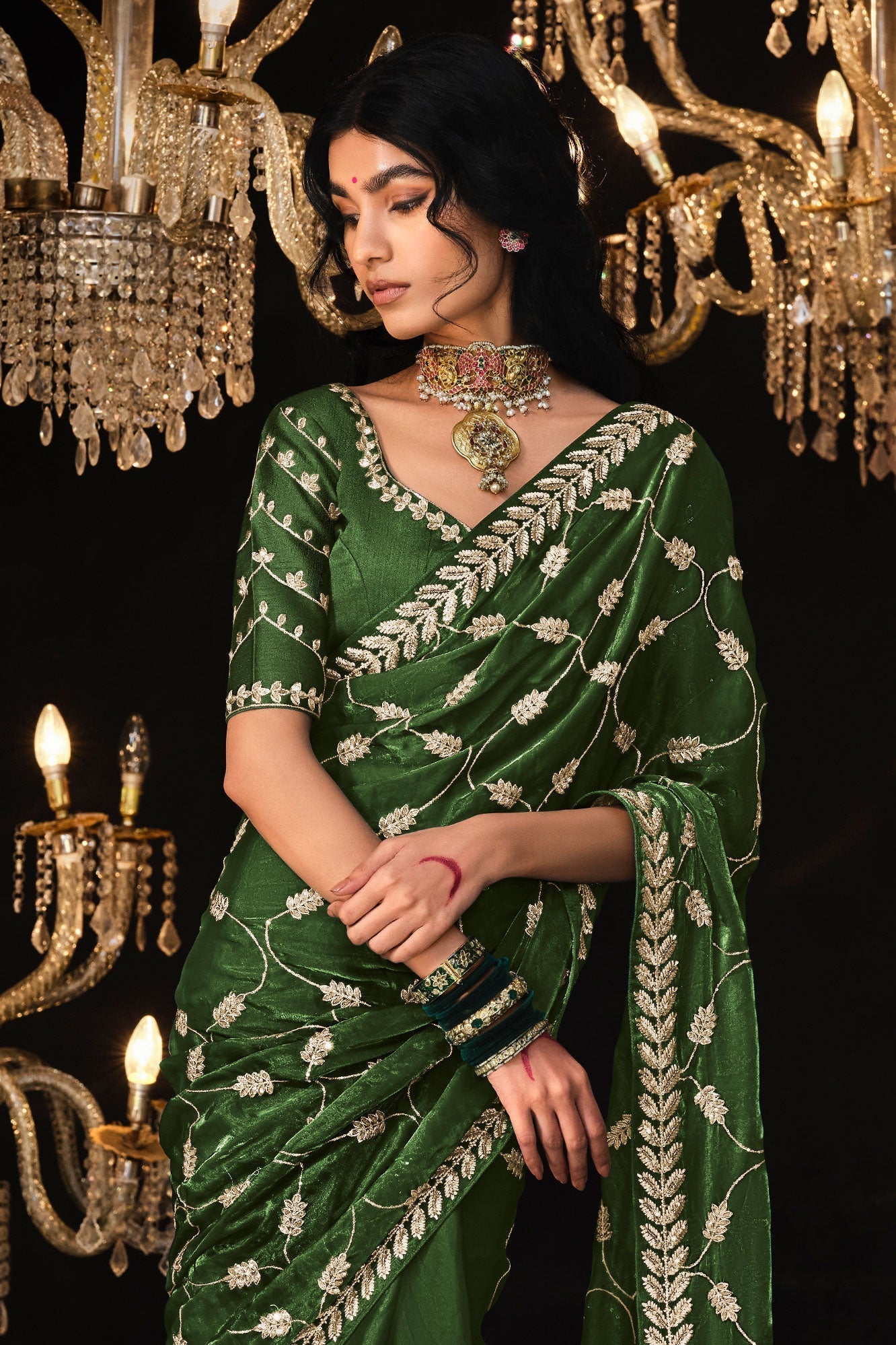 green-embroidered-organza-silk-saree-zb131414_2_SareeButa.com