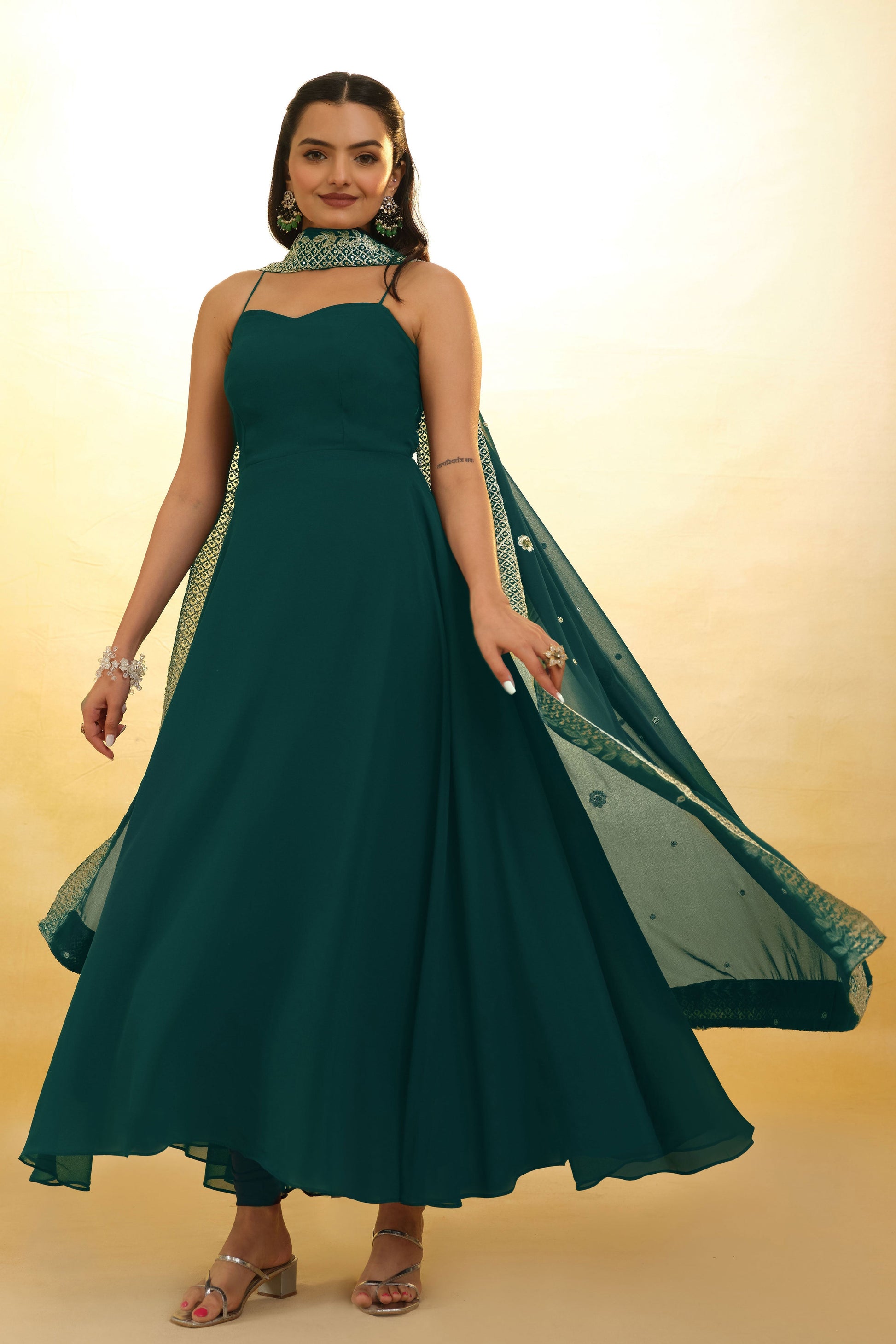 Buy Green Georgette Anarkali Anarkali Suit ss097 | Saree Buta Buy Green Georgette Anarkali Anarkali Suit ss097 | Saree Buta