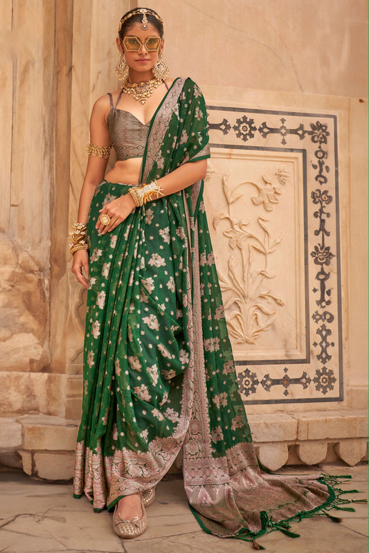 Green Georgette Saree-ZB133156_1_SareeButa.com