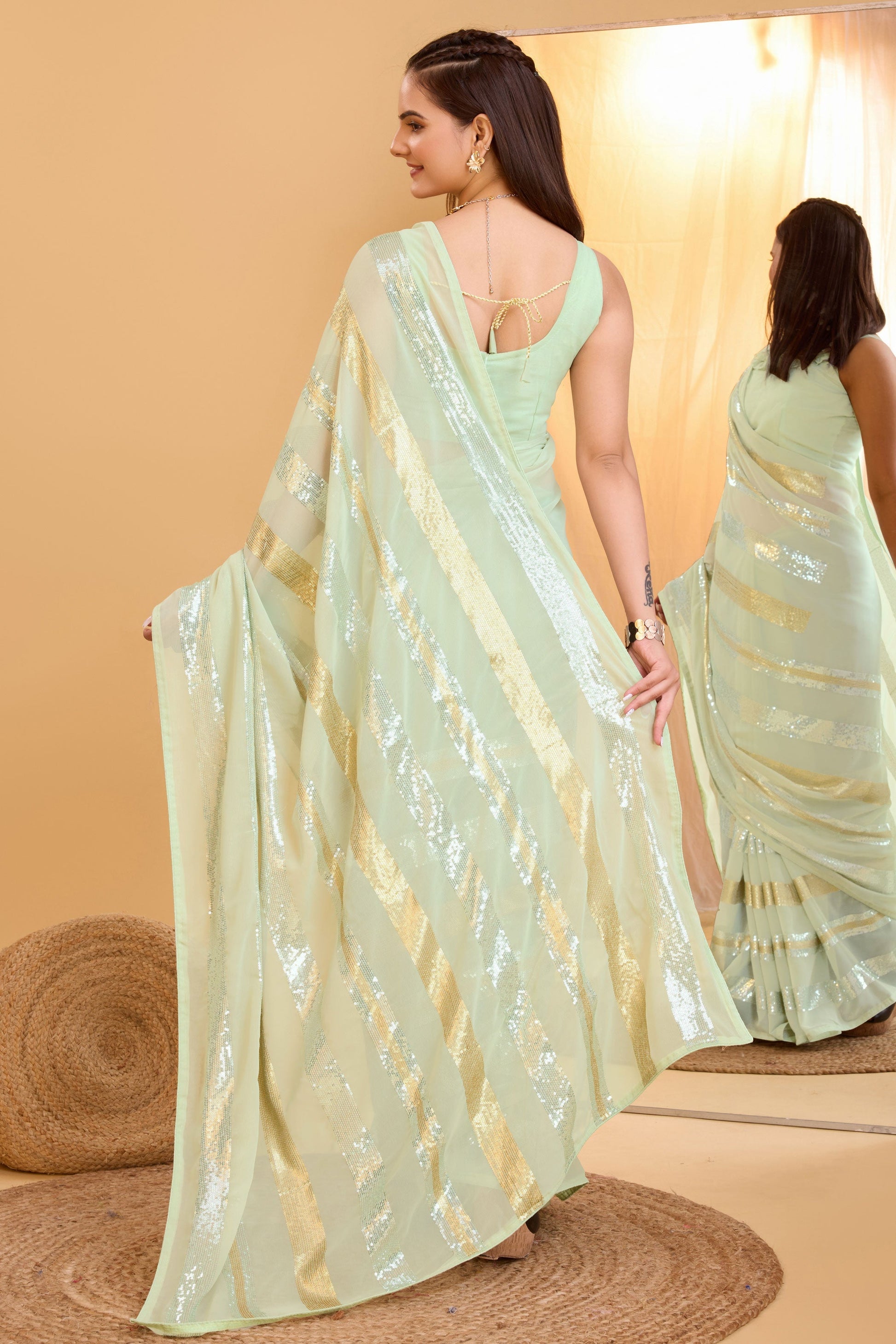 green-georgette-sequin-saree-zb130568_3_SareeButa.com