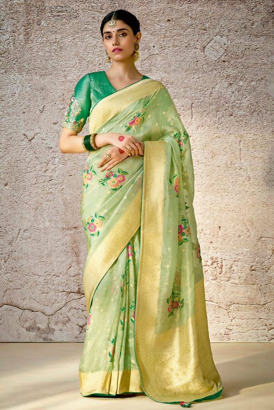 green-kora-silk-banarasi-saree-zb132912_1_SareeButa.com